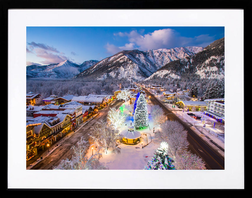 Leavenworth Winter Morning 26x21 Framed