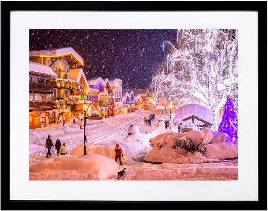 Downtown Leavenworth Big Snow 26x21 Framed
